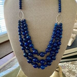 Gorgeous Lapis Blue Beaded Necklace